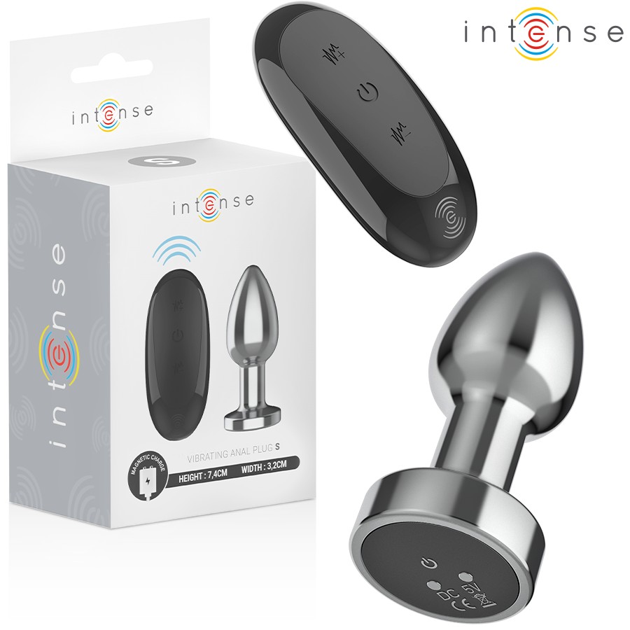 INTENSE - PLUG ANALE 10 VIBRAZIONI METALLO CON TELECOMANDO S